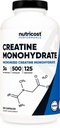 Nutricost Micronized Creatine Monohydrat 3.000mg 500 Kapseln, 125 Servierungen, 750mg Creatine Monohydrat pro Kapsel