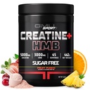 GMU SPORT - Kreatin-Monohydrat mit HMB-Pulver - 45 Servierungen, Kreatin HMB-Ergänzungen, Kreatin mit HMB für erhöhte Stärke, Muskelwachstum & Enhanced Energy, 3G HMB/Fruit Punch