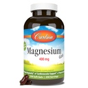 Carlson - Magnesium Gels, 400 mg Magnesium pro Softgel, Herz- und Muskelunterstützung, Magnesium Gel Caps, Bowel Function, Magnesium Supplement, 250 Softgels