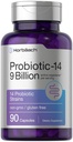 Horbäach Probiotics for Women & Men | 14 Strains for Digestive Health | 9 Billion CFU | 90 Kapseln | Non-GMO & Gluten Free Supplement
