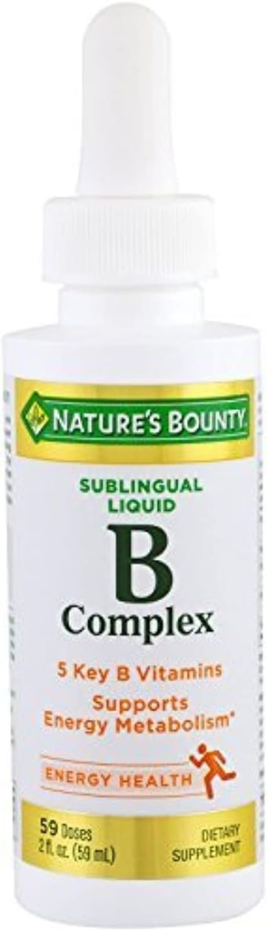 Bounty B Complex de la nature avec B12 Sublingual Liquid Fast Action Dietary Supplément 2 once