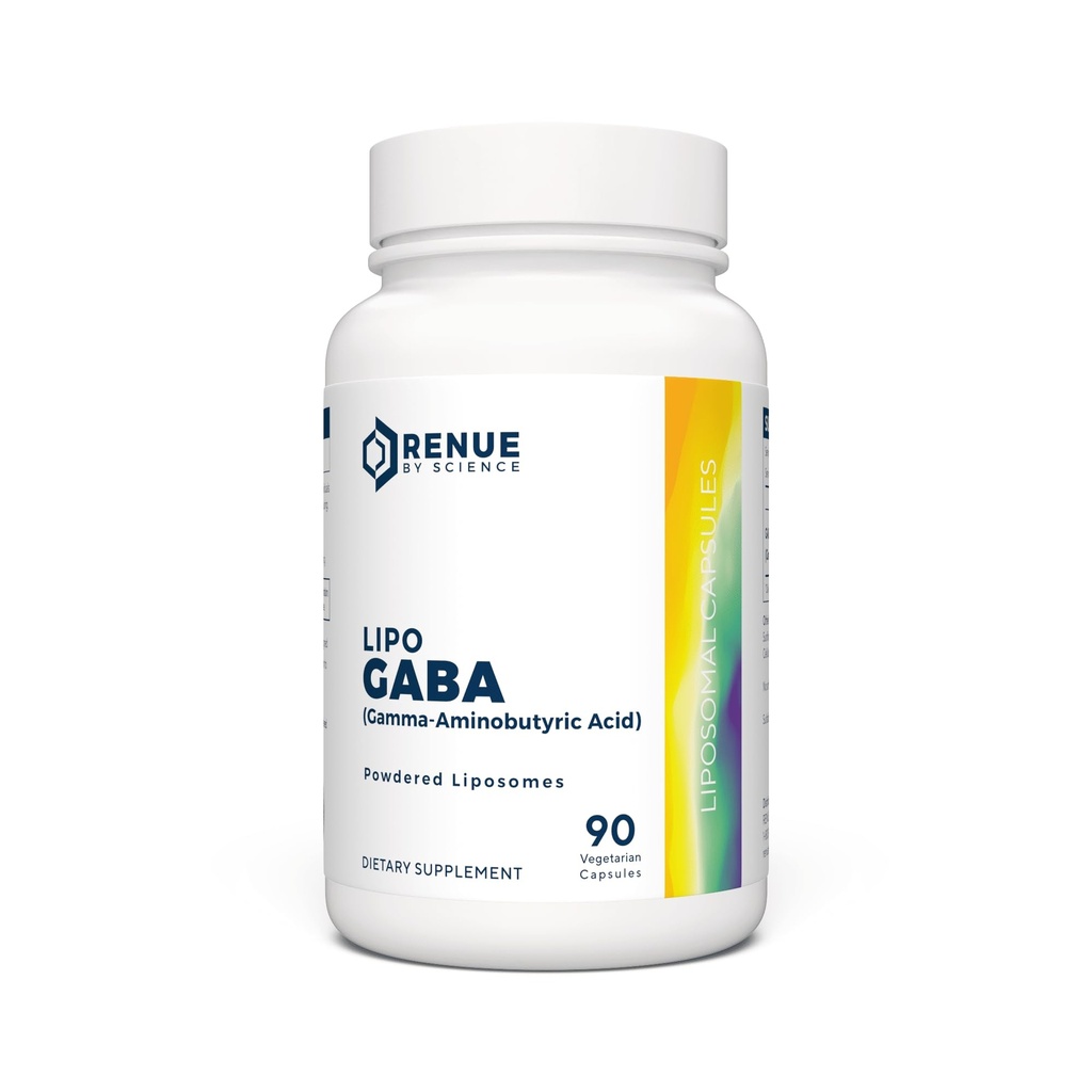 Renue By Science GABA de haute résistance Suppléments GABA liposomiques de 90 GABA Capsules - 300mg Acide gamma-aminobutyrique par portion