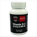 TOUGH-N-TONE Premium Grade Vitamin D-3, 2.000 IU (Cholecalciferol), eine hoch bioverfügbare Form von Vitamin D, in einem leicht zu schluckenden Weichgel.