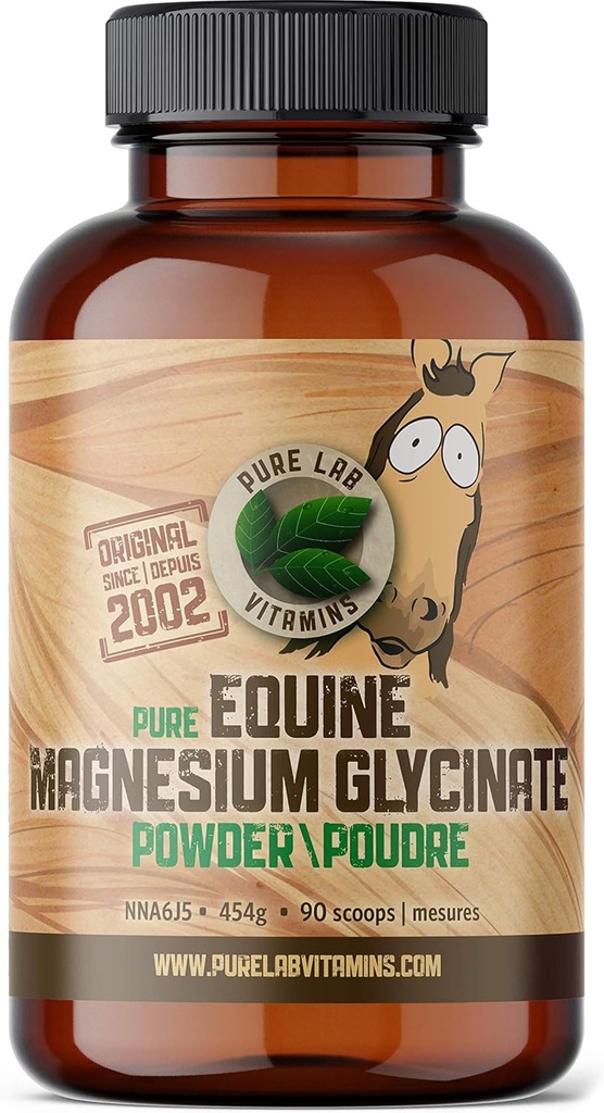 Pure Lab Vitamine Equine Magnesium Glycinat Pulver - 454 g Made in Canada
