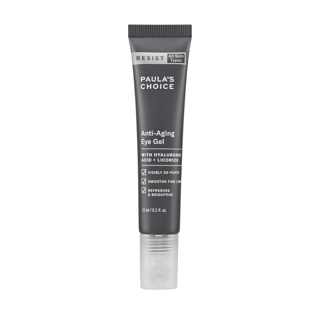 Paula's Choice RESIST Gel des yeux anti-âge avec l'acide hyaluronique, pour les cercles sombres, les yeux puffy, les pieds de Crow, les lignes fines et les rides, 0.5 Ounce