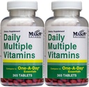 Vitamines quotidiennes multiples Comparer à Un Un Un jour Essentiel Multivitamine Multiminérale Supplément 365 Comprimés par boîte de bouteille de 2 Total 730 Comprimés
