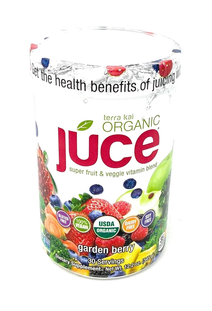 Terra Kai Organics Juce Super Fruit und Veggie Blend Drink, 12.2-Ounce Garden Berry