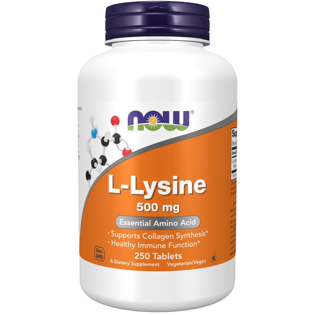 JETZT Ergänzungen, L-Lysin (L-Lysine Hydrochlorid) 500 mg, Aminosäure, 250 Tabletten