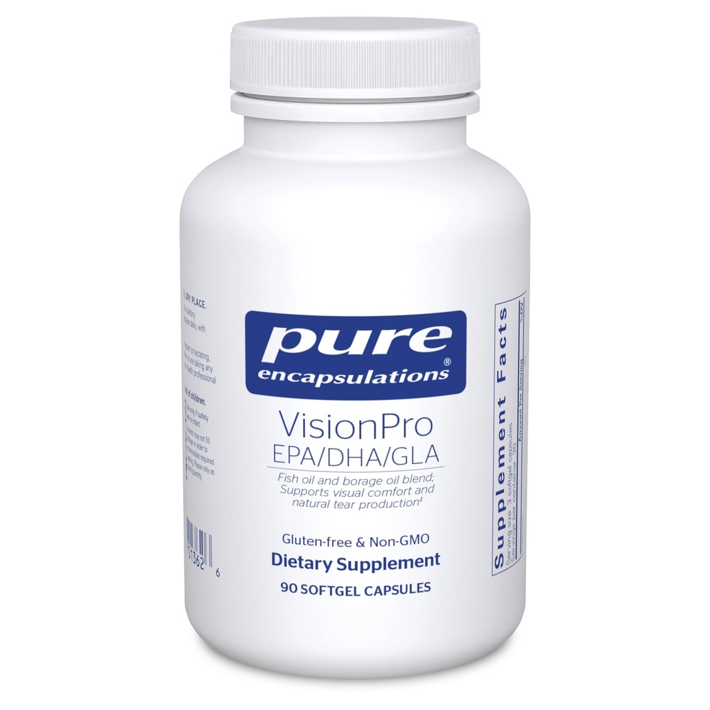 Pure Encapsulations VisionPro EPA/DHA/GLA | unterstützt natürliche Tear-Produktion und Retention von Augenfeuchte* | 90 Softgel Kapseln