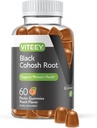 Viteey Black Cohosh Root Gummies - Menopause Relief für Hot Flashs und Night Sweats - Vegan, Glutenfrei, Non-GMO - 60 Count