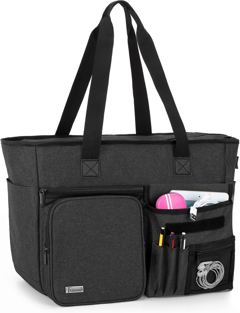 Trunab Lehrer Tasche Arbeitstasche mit mehreren Taschen und gepolsterten Kompartiment für bis zu 15.6”Laptop