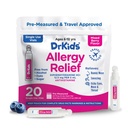 Dr. Kids Children's Allergy Relief Medicine with Diphenhydramine - Viaux à usage unique pré-mesurés, antihistaminiques pour enfants pour éternuer, runny nez et yeux démangeaisons, mélange de berry flavor, 20 comte (paquet de 1)