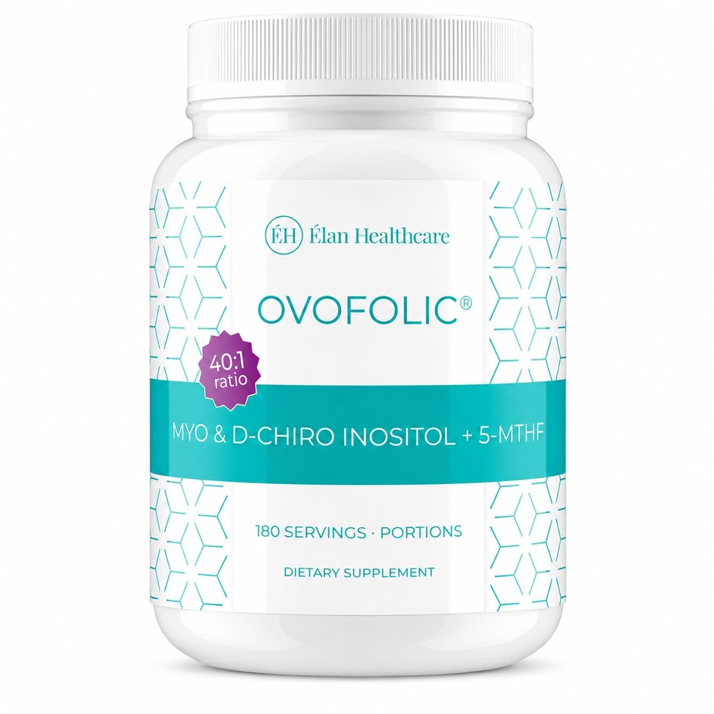 Supplément Inositol - Myo-Inositol et D-Chiro Inositol Plus Folate actif- Rapport idéal 40:1 - Hormone Balance (180 portions, 387g Jar)