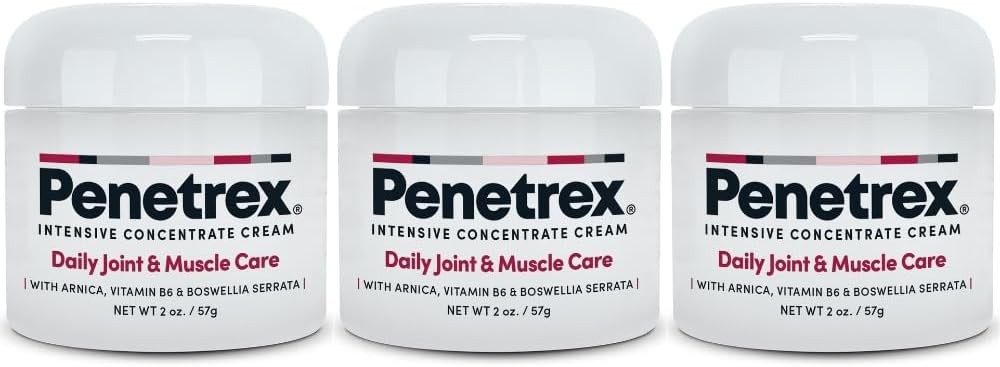 Penetrex Gelenk & Muskeltherapie - Wohlfühlkomfort für Rücken, Hals, Hände, Füße - Premium Ganzkörper Rub mit Arnica, Vitamin B6 MSM & Boswellia - 2oz 3-Pack