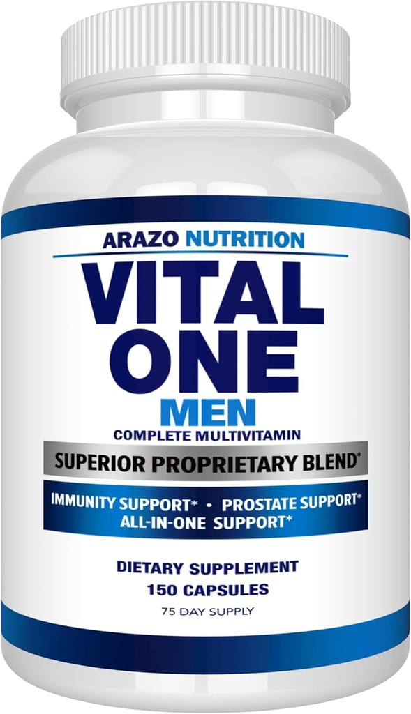 Arazo Nutrition Vital One Multivitamin für Herren – Tägliche Ganznahrung - 150 Vegan