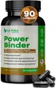 LaPura Power Binder Blend – Détox & Nettoyez avec le charbon activé, la poudre de Chlorella organique et l'extrait d'orme de sliperie – aide à réduire le gaz et le blottis – favorise la désintoxication naturelle - 90 capsules