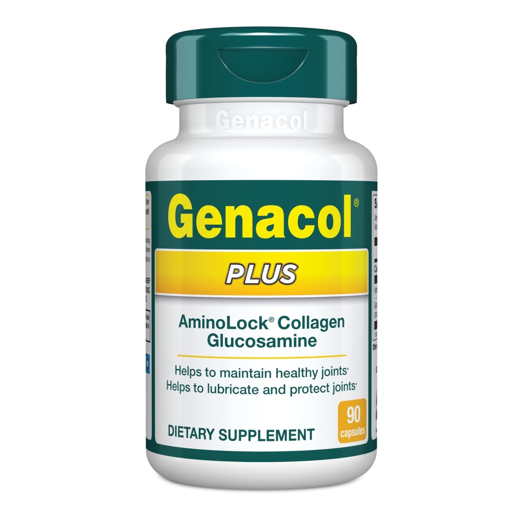 Genacol Plus – Glucosamin und Collagen Supplement, Ultra-Hydrolysierte Collagen Peptide, Eases Joint Movement, hält Cartilage, 90 Kapseln (30-Day Supply)