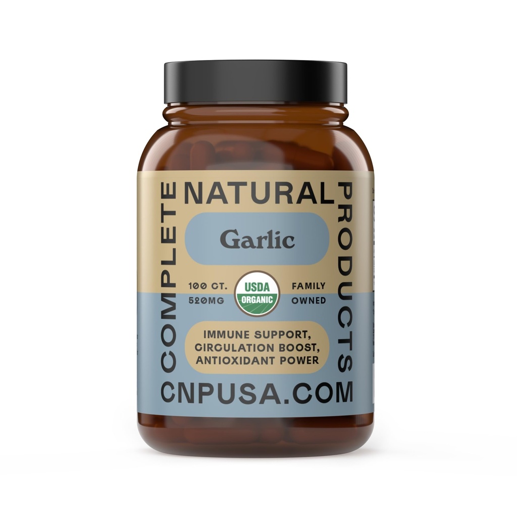 Vollständige natürliche Produkte Bio Knoblauch Kapseln - 520mg Kapseln 100 Graf Vegetarische Pillen Supplement, Knoblauch Pulver Kapseln &amp; Extrakt