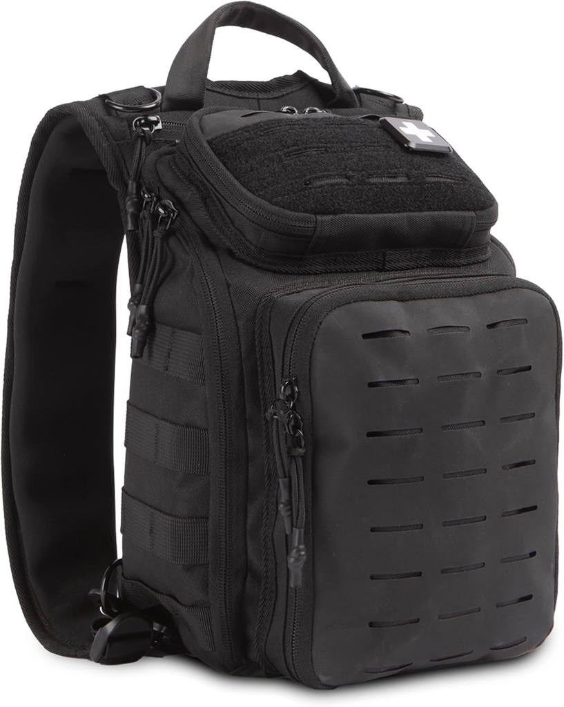 My Medic Recon PRO - HSA FSA Trousse de premiers soins - 250+ Premiers soins et survie Essentiels, fournitures, et doit avoir IFAK pour la maison, voiture, bureau ou affaires - Noir