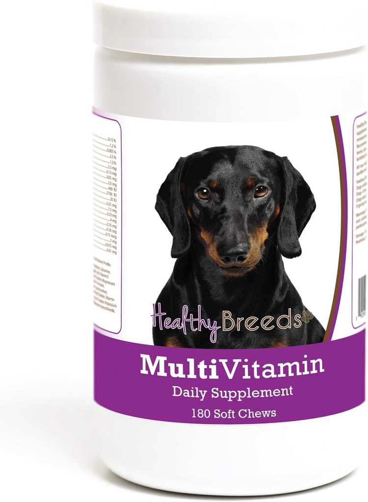 Gesunde Rassen Dachshund Multivitamin Weiche Kuh für Hunde 180 Zähler