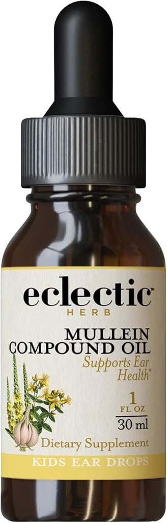 Eclectic Herb - Mullein Compound Oil Kids | unterstützt Gesundheit | Non-GMO, Glutenfrei (1 fl oz | 30 ml)
