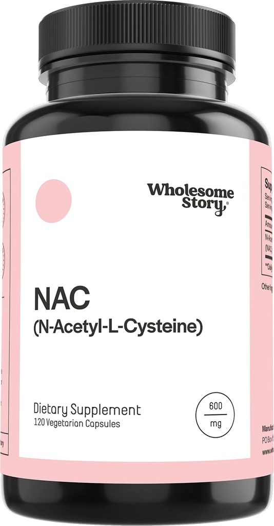 Ganzsome Story NAC Supplement N Acetyl Cystein 600 mg | Liver, Lung & Fertility Support | 120 Kapseln | 120 Servieren Versorgung