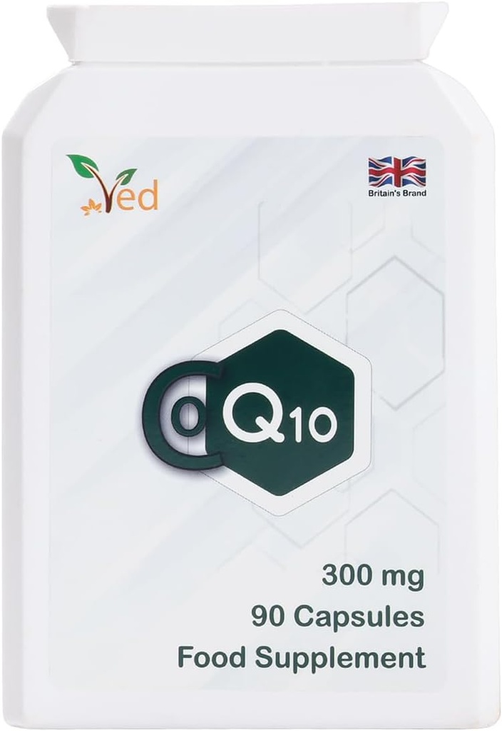 Ved Best High Absorption CoQ10, Vegetarisch, Glutenfrei, Nahrungsergänzungsmittel, 300 mg 90 Veggie Kapseln