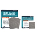 Dressing Alginate de calcium argenté(4 "x 4" 10 Pcs + 2 "x 2" 12 Pcs)