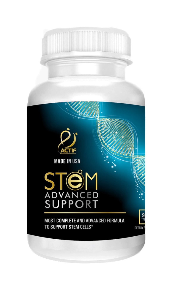 ACTIF STEM Cell Support - Maximale Stärke mit 10+ Stammzellenfaktoren, Non GMO, 2 Monate Versorgung, Made in USA