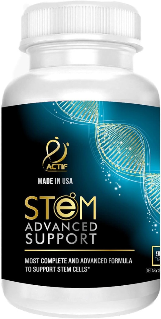 ACTIF STEM Cell Support - Maximale Stärke mit 10+ Stammzellenfaktoren, Non GMO, 2 Monate Versorgung, Made in USA