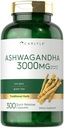 Carlyle Ashwagandha Ergänzung für Frauen und Männer | 3000mg | 300 Kapseln | Herb Root Extrakt mit schwarzem Pfeffer | Non-GMO und glutenfrei