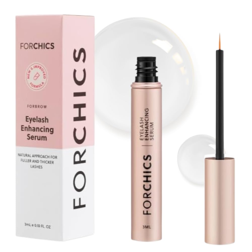 ForChics 2 in 1 Lash und Brow Growth Serum - Hormonfreie Enhancer für Thicker, Longer Lashes und Brows in 2 Wochen - bio, Vegan und Gentle
