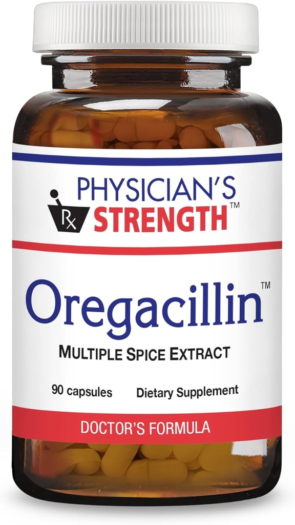 Physician's Strength Oregacillin - 90 Kapseln - Multiple Spice-Extrakt - Respiratory Health Support - 90 Portionen