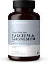 Elemente - Organische Ganze Lebensmittel Calcium & Magnesium, Vegan, Glutenfrei, 90 Tabletten