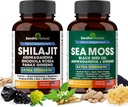 SANDHUHERBALS Sandhu Herbals Bundle - Moss, Shilajit, Huile de graines noires, Ashwagandha, Ginger, Rhodiola Rosea, Panax Ginseng, Sting Nettle