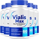 (5 Pack) Vialis Max Pills pour hommes - Formule officielle de soutien masculin Vialis Max Premium pour l'énergie, l'endurance et la performance à action rapide, VialisMax Capsules Advanced Formula, 300 Capsules pendant 5 mois