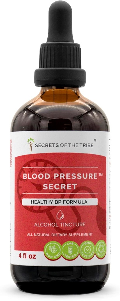 Blood Pressure Secret Alcohol Extract, High-Potency Herbal Drops, Tincture Made from Motherwort Herb (Leonurus Cardiaca), Cayenne Pepper (Capsicum annuum) 4 oz