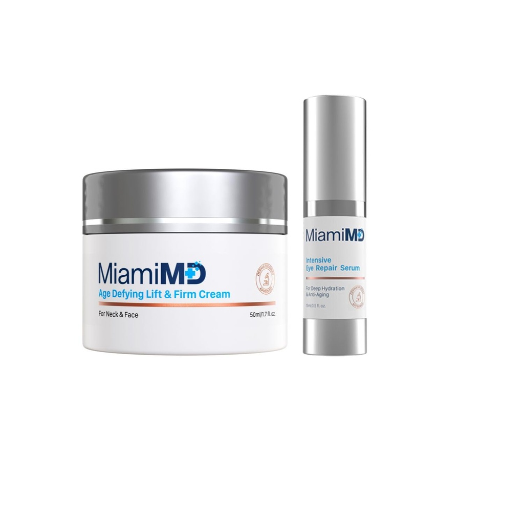 Age-Defying Lift & Firm Cream - Anti Aging und Haut Firming Creme für alle Hauttypen und Augenserum (15ml) Unter Augenbehandlung für dunkle Kreise, Crow's Feet & Eye Bags - Eye Serum für alle Hauttypen - D