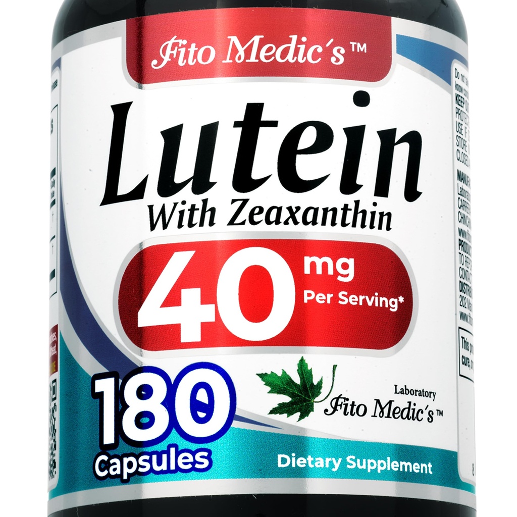 FITO MEDIC's Lab | Lutein |180 Kapseln |40 mg. Lutein 40mg | Lutein und Zeaxanthin Ergänzungen | Konzentrat Extrakt | Lutein 40 mg | Lutein und Zeaxanthin | zeaxanthin | Ultra hohe Absorption.