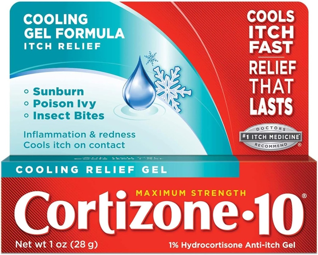 Cortizone-10 Cooling Relief Anti-Itch Gel 1 oz (Pack von 12)