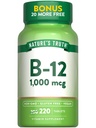 La vérité de la nature Comprimés de vitamine B12 $ 1000 mcg $ 220 Comte $ Vegan, sans OGM et supplément sans gluten