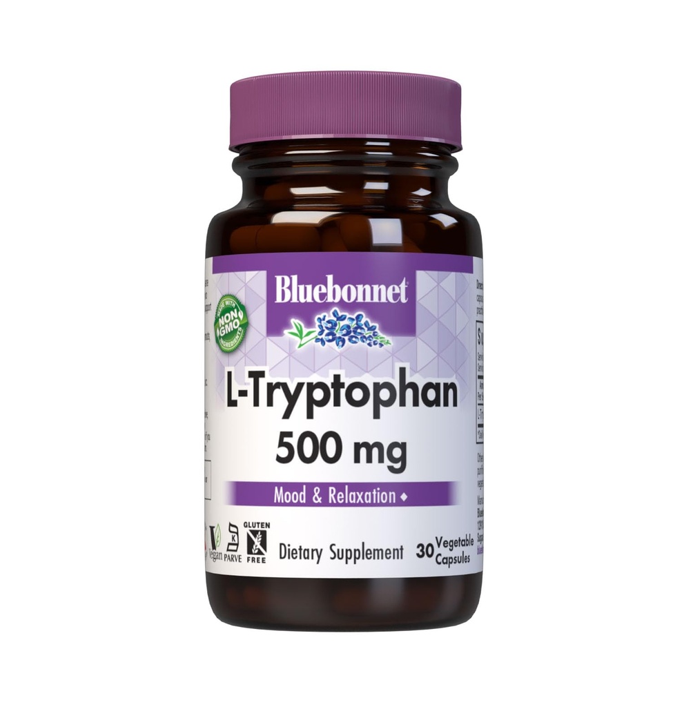 BlueBonnet L-Tryptophan 500 mg Vitamin Kapseln, 30 Zähler