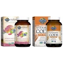 Jardin de la vie Organiques Vitamines pour les femmes 40+ - 60 Comprimés, Femmes Multi 40+, Vitamines et Code Vitamine Fer brut 30ct Capsules