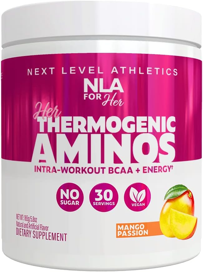 Ihre Thermogenic Amino Women's Pre Post & Intra Workout Booster (Mango Passion,30 Servierungen) w BCAA Essential Amino Acids, Koffein, & Elektrolyte- Max Ihre Workouts w Sustained Energy-Vegan,Sugar Free