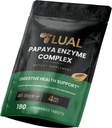 Complexe enzymatique de Papaye LUAL – Comprimés à croquer avec Papaine, Bromelain et enzymes digestives – Soutient la digestion et l'absorption nutritive – Flaveur naturelle de Papaye – 180 Compte