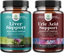 Bundle of Liver Cleanse Detox & Repair - Silymarin Milk Thistle mit Dandelion Root & Artichoke Extract und Green Coffee Bean Extract für Uric Acid Cleanse & Detox - Turmeric Tart Cherry & Celery Seed