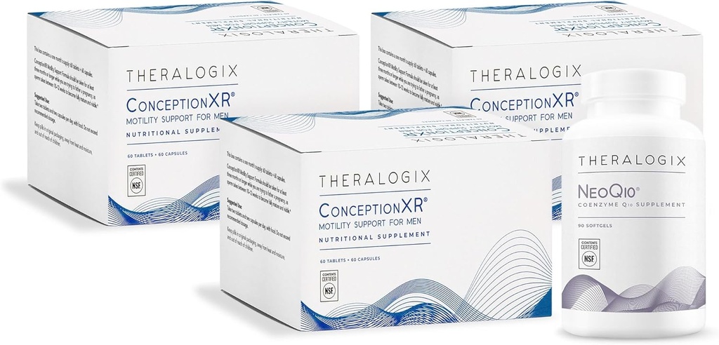 Theralogix ConceptionXR Motility Support Formel + NeoQ10 Bundle, 270 Count (Pack von 4)