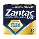 Zantac 360 Comprimés de force maximale, 50 Compte, Prévention et soulagement des brûlures d'estomac, 20 mg Comprimés