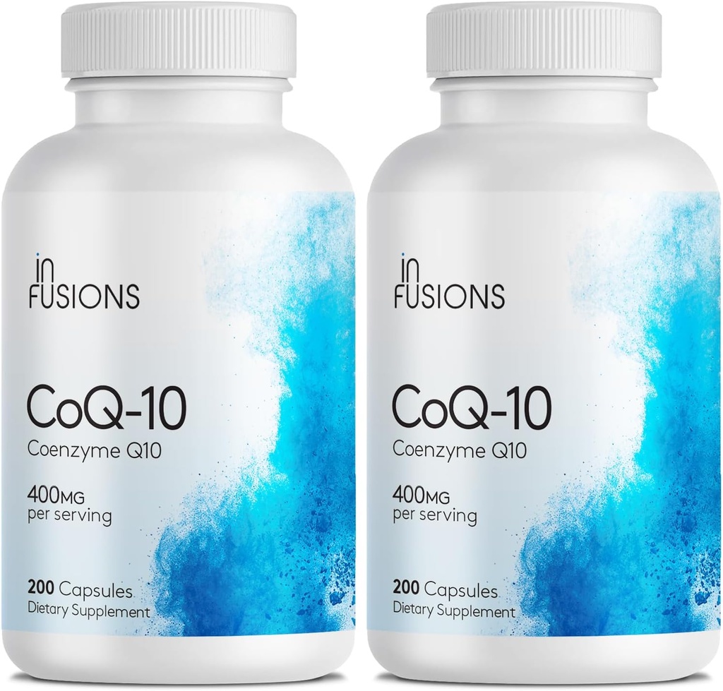 Infusionen Pure Extra Strength CoQ10 400mg 400 Kapseln hohe Absorption Glutenfreie Non-GMO 2 Pack